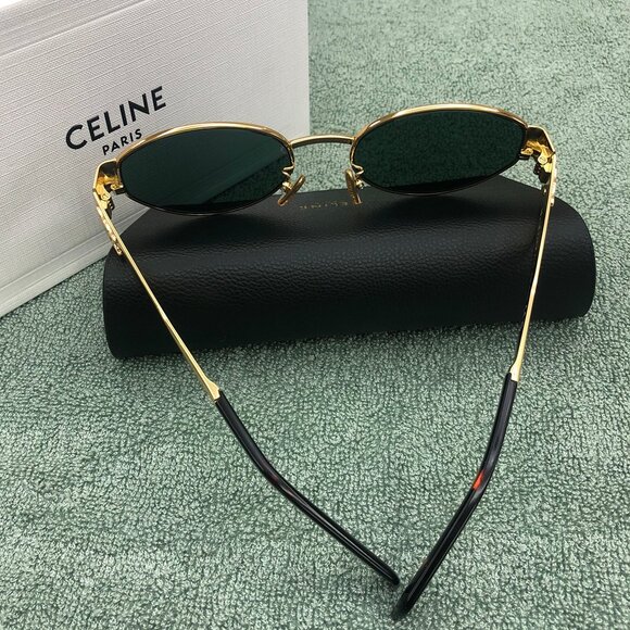 Celine Triomphe Gold Metal Sunglasses - Picture 4 of 6